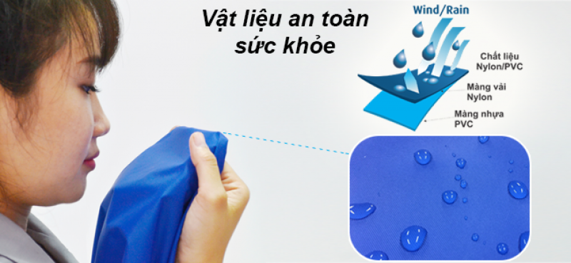 vật liệu áo mưa rando an toàn sức khỏe